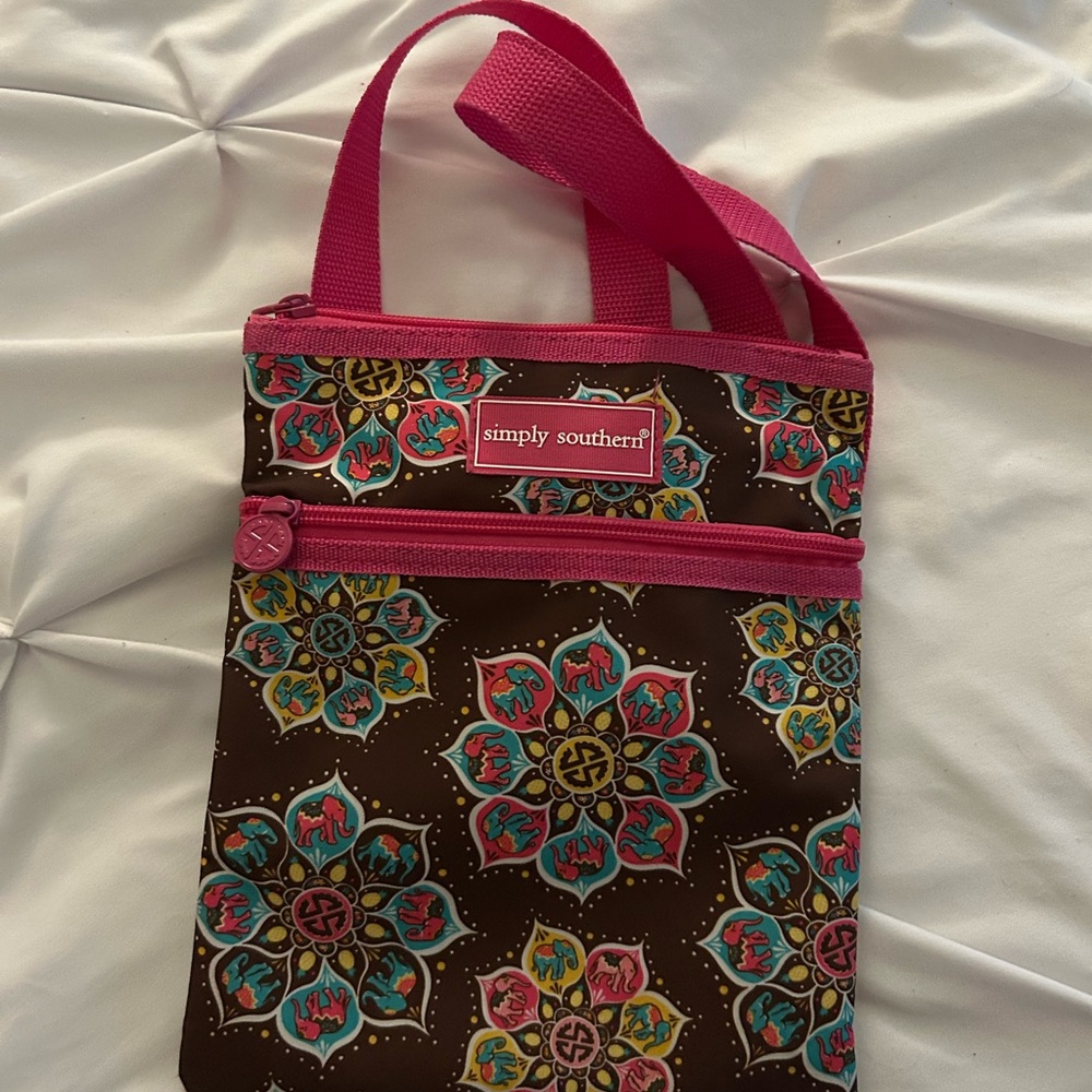 Simply Southern Pink and Brown Crossbody Bag
